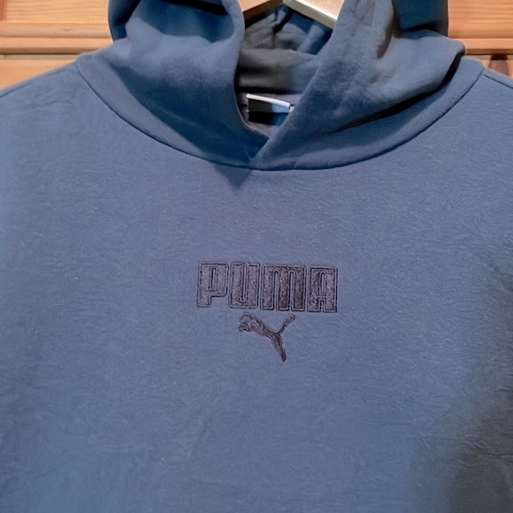 NWOT Puma Youth Fleece Hoodie, size Large (14-16), blue - Picture 2 of 10